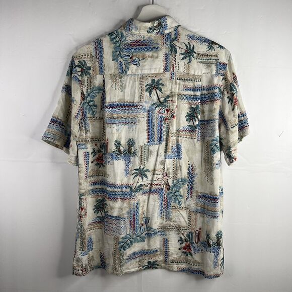 Batik Bay Size M Hawaiian Shirt Aloha Button Up Hula Girl Surf Boards Pineapples - Picture 10 of 11